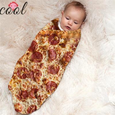 China Custom and Gift Taco Stock Pizza Blanket Anti-pilling Set Soft Fleece Blanket Baby Wrap Blanket for sale