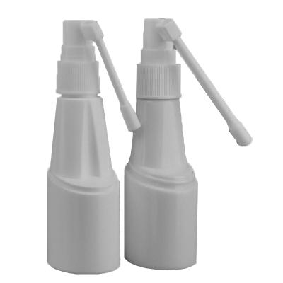 China Wholesale 30ml 50ml Refillable Medicinal Plastic Nasal Spray Long Bottles With Lids for sale