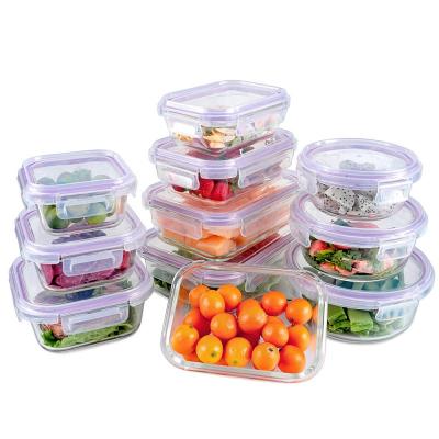 China High Container Microwave Food Bowl Freshness Preservation Borosilicate Glass Pyrex Glass Storage Jar for sale