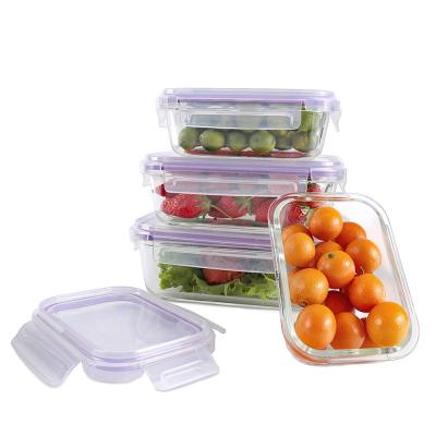 China Freshness Preservation High Borosilicate Glass Food Container for sale