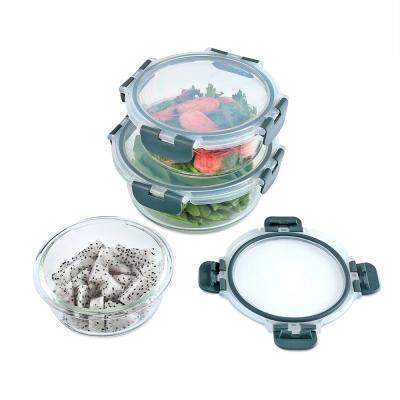 China Pyrex Food Container Microwave Glass Storage Heatable Glass Bowl for sale