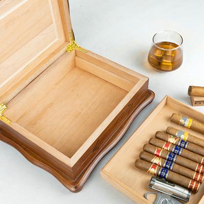 China American Style Cigar Moisturizing Showcase Mahogany Cedar Cigar Humidor for sale