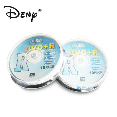 China Blank 16x 4.7gb single layer wholesale dvd+r disc with printing for sale