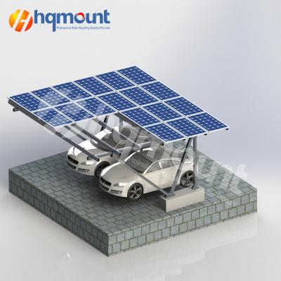 China Commercial 2021 Easy Install New Aluminum Solar Parking Lot Designs Solar Mounting For Parking Lot HQ Mount for sale