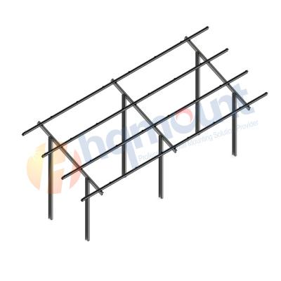 China SUS304 HQ Mount Magnesium Al Zinc GT4 Double Post Solar Panel Grounding Mounting System for sale