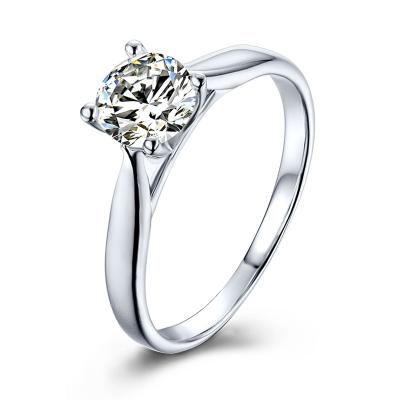 China YT Custom 925 FASHIONABLE DEF Moissanite Jewelry 0.5ct Silver Plated Brilliant Diamond Jewelry Loose Ring for sale