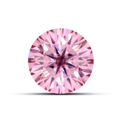 China Wholesale 6.5mm color 6.5mm one hundred face cut moissanite game or fire certificate factory price round rose for sale