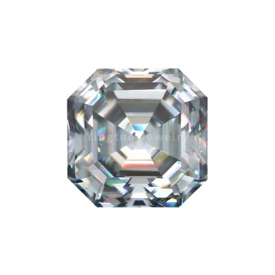 China Game or Fire Gray Asscher Cut Moissanite created by 6x6mm Diamond For Engagement Rings loose color. for sale