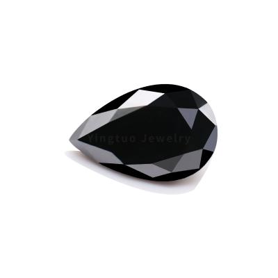 China Fire Pear Black Wuzhou Moissanite Color Set Or Gemstone For Sale for sale