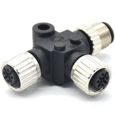 China Industrial Splitter 5 Parts Replacement M12 Connector PT Type A Coded NMEA 2000 Connector for sale