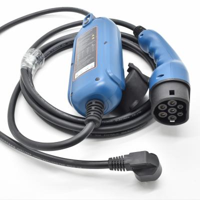 China IEC EV 16A Charger Blue Power Mode Female Plug Portable Cable Type 2 - 2 ev Connector for sale