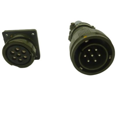 China 5015 Bayonet Power MS3106A 20-7S Series Circular Military Waterproof 7pin Military Connector for sale