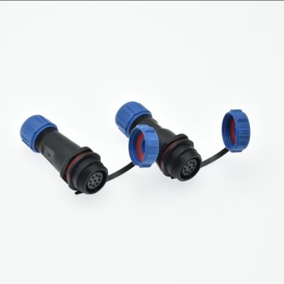 China Weipu SP21 9pin Electrical Female Plastic Power Cable IP68 Waterproof Connector for sale