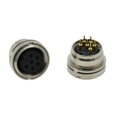 China Power 6 Pin Waterproof Male Female Industrial M16 Electrical Connector for sale