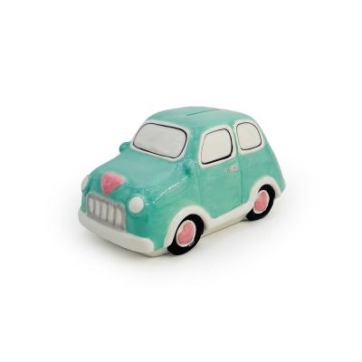 China 2023 Cute Cartoon New Product Piggy Bank Truck Styling Office Decoration Ceramic Truck Piggy Bank for sale