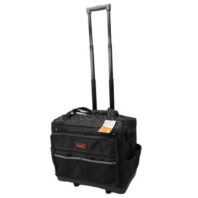 China Polyester Jackman 900 Series Heavy Duty Rolling Tool Case , Black 1680d Rolled Tool Bag for sale