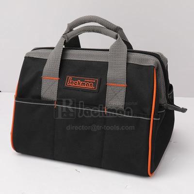 China Jackman Polyester Fabric 300 Series Black / Gray Zippered Fabric Tool Bag , Car Detailing Tool Bag for sale