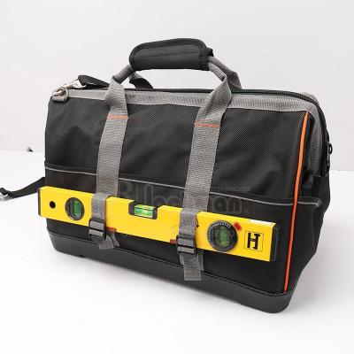 China Polyester Fabric Jackman 300 Series Black/Grey Fabric Tool Bag Garden Tool Box Bag With Hard Bottom for sale