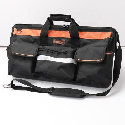 China JACKMAN 600 Series Orange Polyester / Black PP Bottom Reflect Tape 1680D Tool Bag for sale