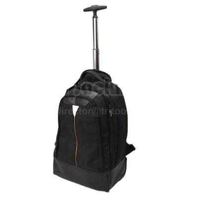 China Factory Sales Heavy Duty Polyester Fabric Jackman Tool Bags Backpack Bagpack Trolley Electrician Wheeled Bag for sale