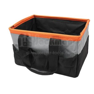 China Polyester Fabric Jackman JKB-85514 Steel Wire Quick Foldable Frame Tool Tote Bag Garden Tool Open Tote Tool Organizer for sale