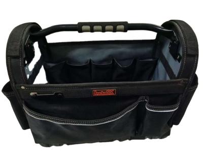 China JKB-04519 TRTOOLS 16in Polyester Hard Bottom Tote Storage Fabric Tool Organizer Tool Bag Retailer Open Tool Bag for sale