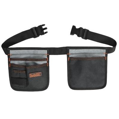 China Fabric JKB-39319 Gray/Black Duplex Polyester TRTOOLS Pocket Waist Pouch Work Belt Tool Waist Belt Pouch Belt Pouch for sale