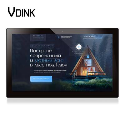 China Vdink Tough Touchscreen Monitors 14 Inch Wall Mounted OEM All In One Digital Signage Advertising Players Android Tablet for sale