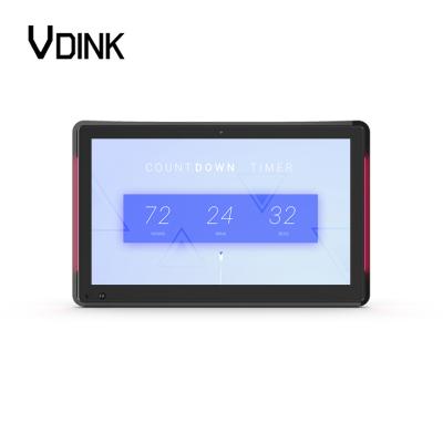 China 10 Inch Wall Mount Touch Screen ODM All-in-One Vdink Android PC Hard Tablet Led Light Guide Booking System Meeting Room Tablet PC for sale