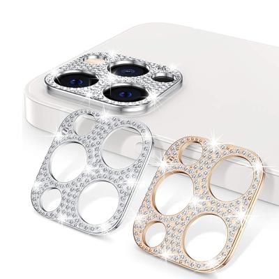 China 3D Mobile Phone Diamond Camera Lens Screen Protector For iPhone 11 12 Pro Max for sale