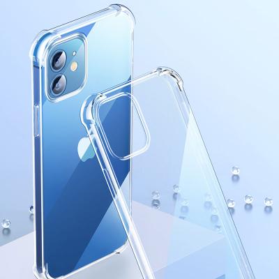 China Custom Logo Print Shockproof Clear TPU Silicone Cell Phone Case For iPhone 12 Pro Max for sale