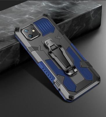 China Fashionable Multifunctional Armor PC Tpu Cell Phone Back Cover Case With Kickstand Shockproof Belt Clip For Iphone 12 pro for sale