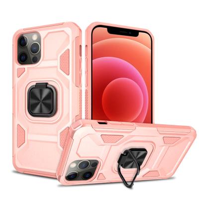 China Wholesale Shockproof 2 in 1 handset phone case for iPhone 13 12 11 pro Max Cell Phone Case Cover with Ring Holder for sale