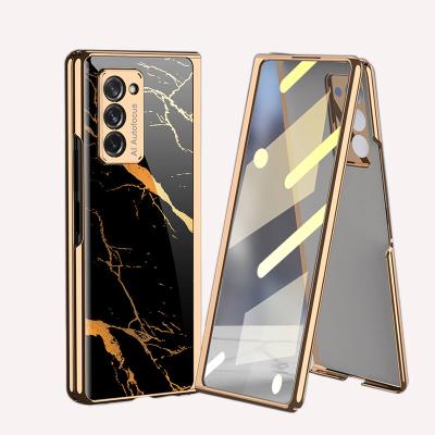 China 2021 New Design 9H Anti Scratch Front Tempered Glass Back Shockproof Phone Case For Samsung Galaxy Z Fold2 for sale