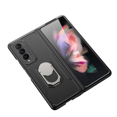 China Scasync Shockproof Armor Series Mobile Phone Case for Samsung Galaxy Z Fold3 Ring Kickstand Shockproof Phone Case Back Cover for sale