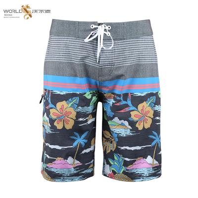 China Anti-Wrinkle Customized Men Wholesale Swim Shorts Sublimated Beach Panel Shorts With Drawstring Waistband for sale