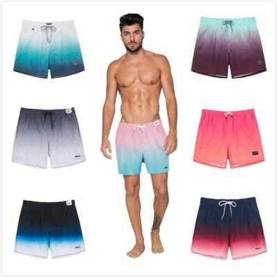 China OEM Breathable Custom Color Gradient Swim Trunk Man Warm Technology Board Reactive Quick Dry Men Swimming Trunks OEM Service for sale