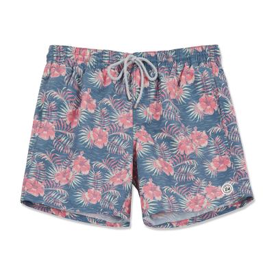 China OEM Breathable Factory Beach Surf Custom Flower Printed Swim Pants Mens Swim Shorts Trunks for sale