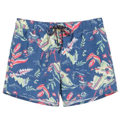 China OEM Breathable Quick Dry Mens Colorful Leaves Print Male Swim Shorts for sale