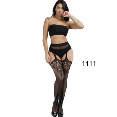 China Wholesale Black Breathable Garter Net Tight Stockings Thigh Highs For Women Black Suspenders Garter Pantyhose Pantyhose for sale