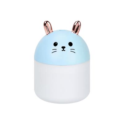 China Rabbit Car Mini USB Humidifier 250ml Humidifier With Night Light for sale