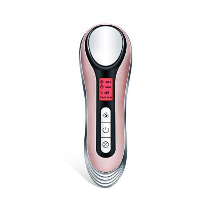 China Hot And Cold Portable Ultrasonic Multiple Facial Beauty Massager Anti-puffiness Handheld Instrument Device Face for sale