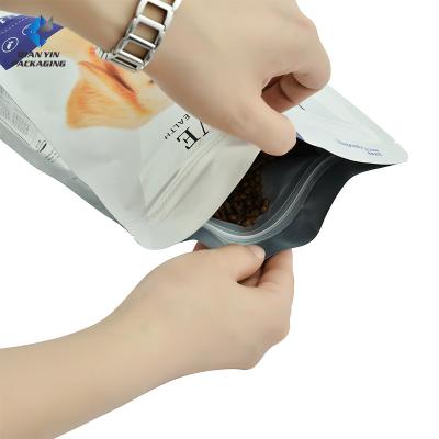 China Moisture Proof Plastic Bags With Slider Undercloths Zip Lock Pouch Frosted Packaging Bag For Dog Treat for sale