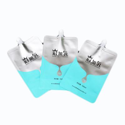 China Spout Moisture Proof Pouch Storage Container Water Foil Spouted Bag For Cream Gloss Hair Molding Color for sale