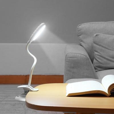 China Foldable Modern 360 Degree Rotation LED Desk Lamp USB Rechargeable Clip On Modern Portable Reading Lamp Night Light For Home Office for sale