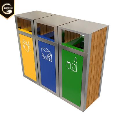 China Home Appliance Stainless Steel Trash Bin SS Dust Bin Recycling Bin For Wholesale Price Garbage Bin for sale