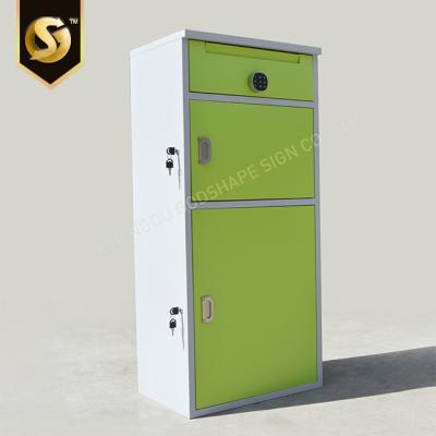 China Free Standing Galvanized Steel Customer Made Hot Selling Metal Residential Mailbox Locked Parcel Drop Box for sale