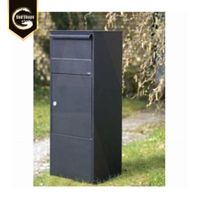 China Free Standing Stainless Steel Customer Made Outdoor Metal Residential Mailbox Locked Parcel Drop Box for sale