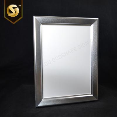 China Water Render Aluminum Extrusion Glossy Silver Super Slim Profile A3 Snap-on LED Frame Clip On Frame Resistant Slim Edge-lit Frame Light Box for sale