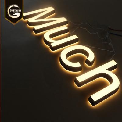 China 3D decoration led stainless steel backlit letter illuminated sign customized electronic signs display board for sale